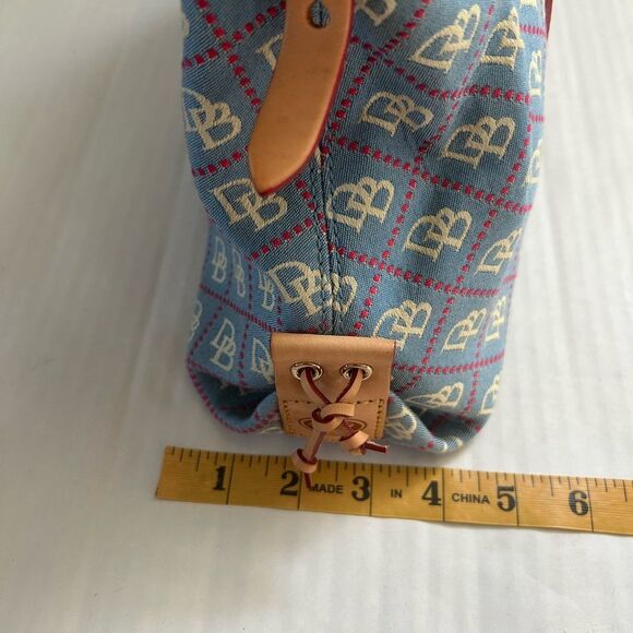 Dooney & Bourke Signature Fabric Shoulder East/West Slouch Handbag - Picture 9 of 16